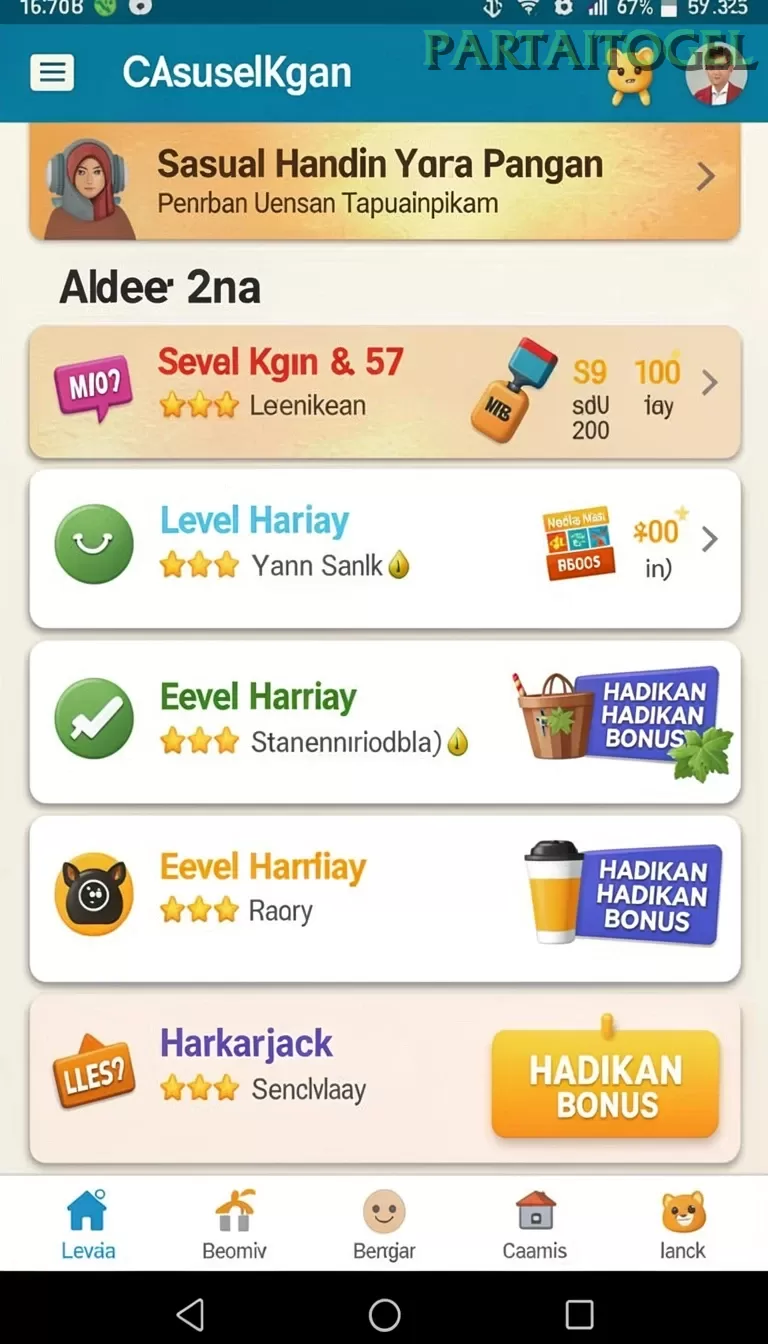 Galeri pratinjau visual partaitogel build APK resmi terbaru